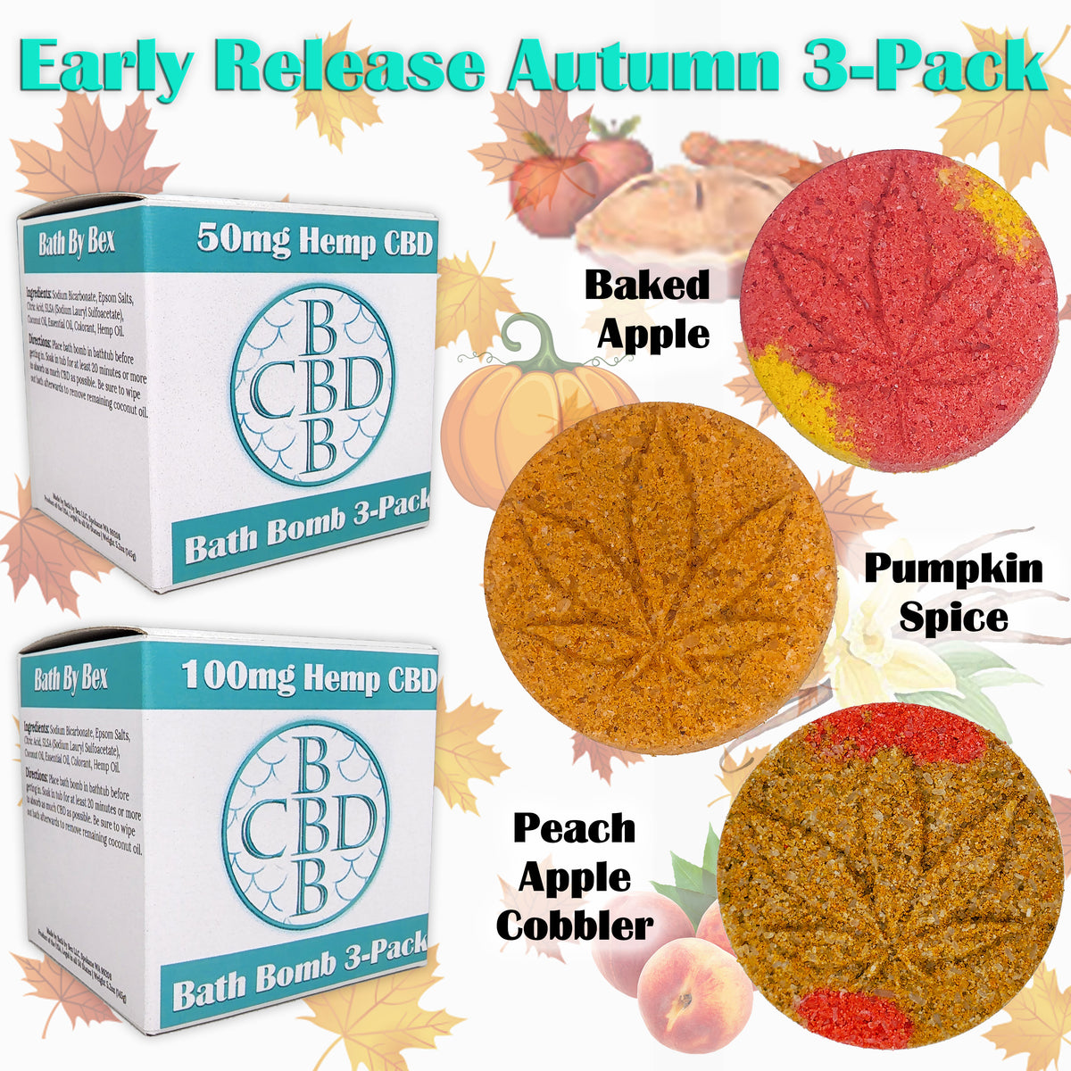 Early Autumn Seasonal Bath Bomb 3-Pack