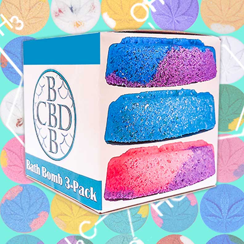 Custom CBD Bath Bomb 3 Pack