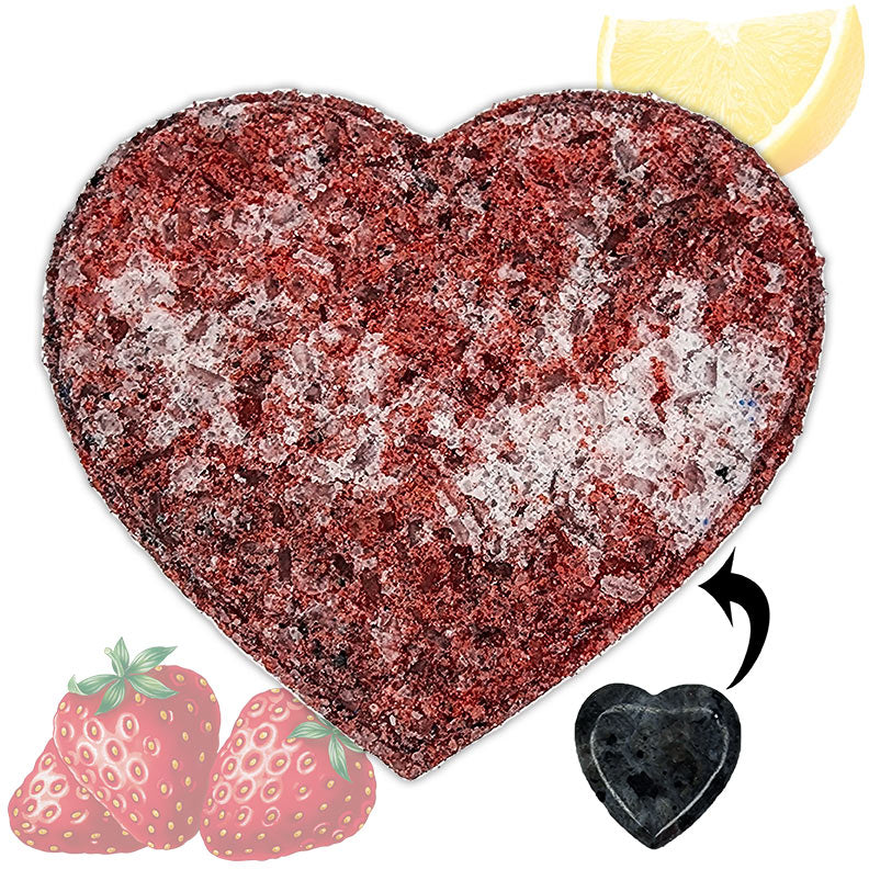 Bad Blood CBD Bath Bomb with assorted Heart Crystal