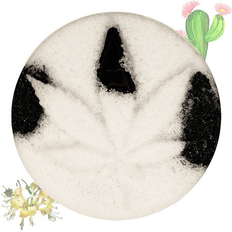 Yin Yang CBD Bath Bomb with embedded Obsidian Stone