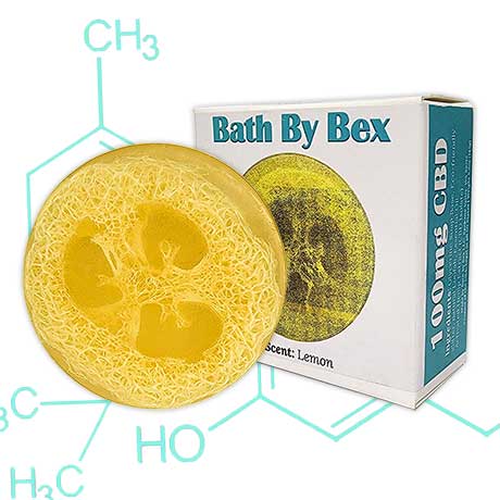 Exfoliating Loofah Sponge Embedded CBD Soap