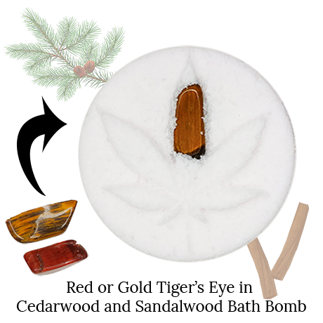 Tiger's Eye Embedded CBD Bath Bomb